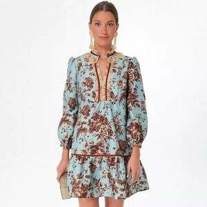 NWT Tuckernuck Robin's Egg Blue Victorian Drop Waist Palmerston Dress Small